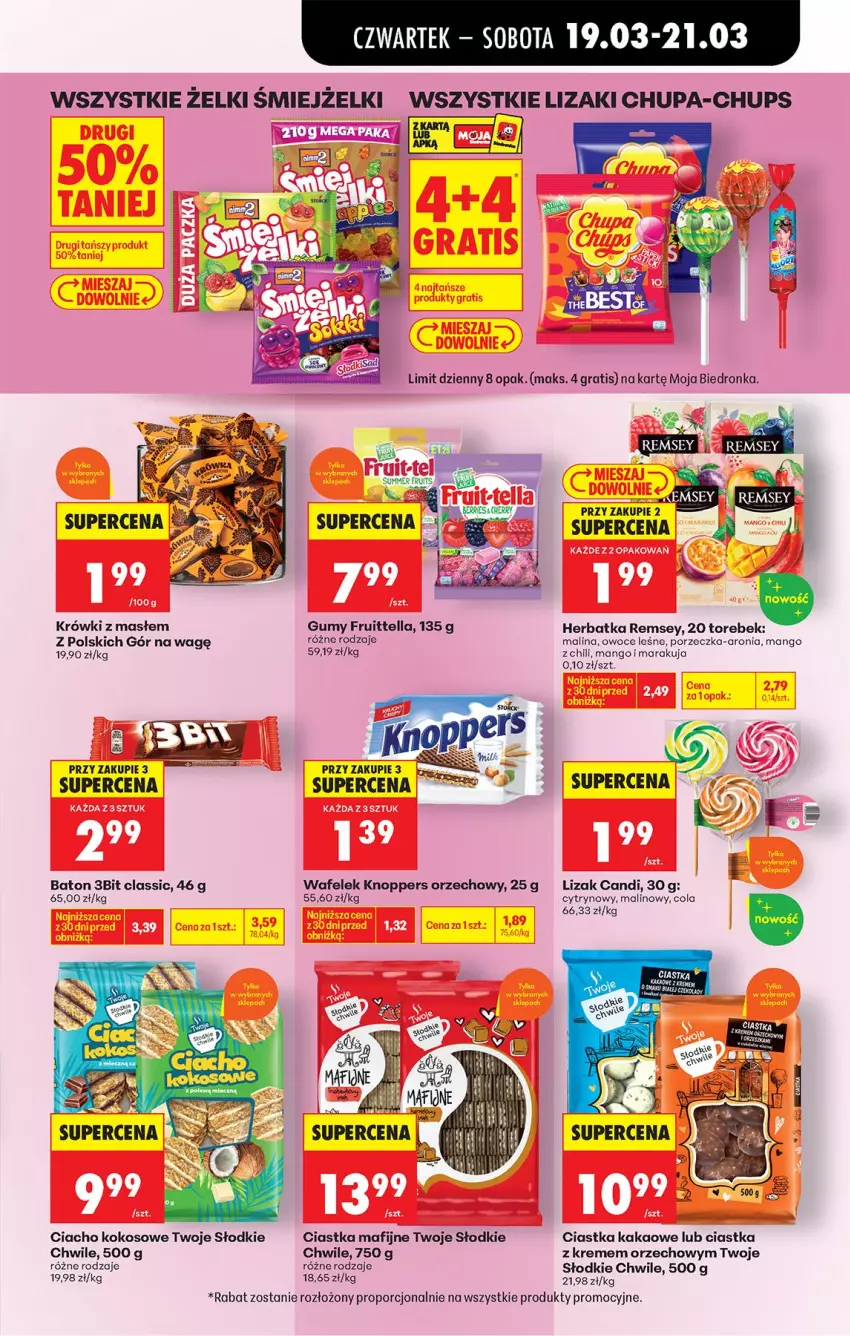 Gazetka promocyjna Biedronka - Od Czwartku - ważna 19.03 do 25.03.2026 - strona 66 - produkty: Aronia, Baton, Ciastka, HP, Kakao, Knoppers, Kokos, LG, Lizaki, Mango, Owoce, Por, Wafelek