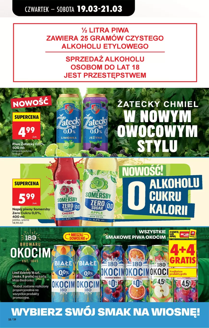 Gazetka promocyjna Biedronka - Od Czwartku - ważna 19.03 do 25.03.2026 - strona 73 - produkty: Fa, Figi, Gra, Koc, Limonka, Napój, Okocim, Piwa, Piwo, Por, Somersby