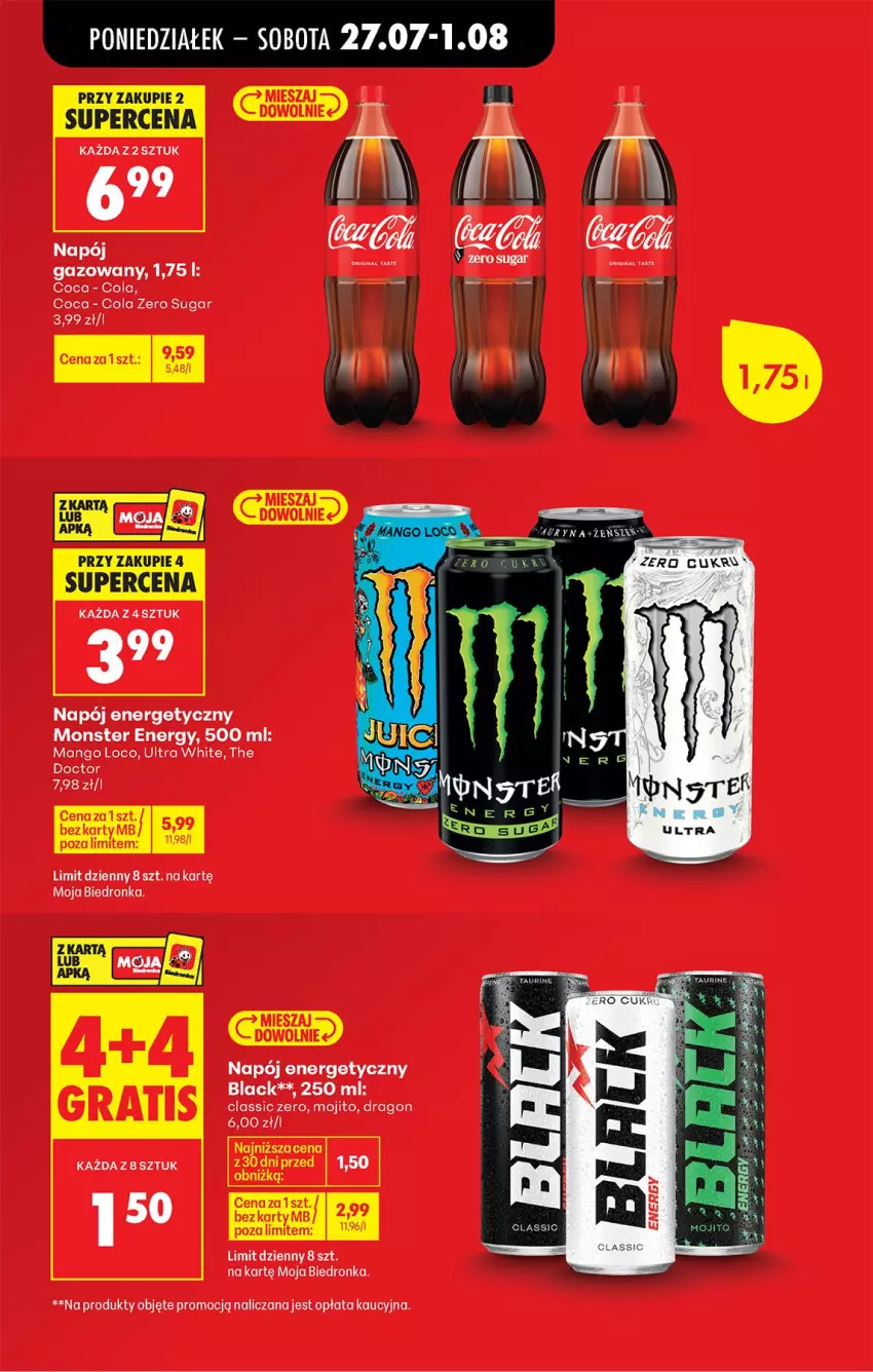 Gazetka promocyjna Biedronka - Od Poniedziałku - ważna 27.07 do 01.08.2026 - strona 13 - produkty: Lack, Mango, Napój, Napój energetyczny, Napój gazowany