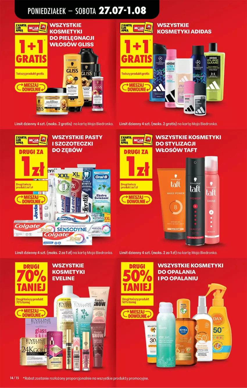Gazetka promocyjna Biedronka - Od Poniedziałku - ważna 27.07 do 01.08.2026 - strona 18 - produkty: Adidas, Eveline, Gra, Por, Taft