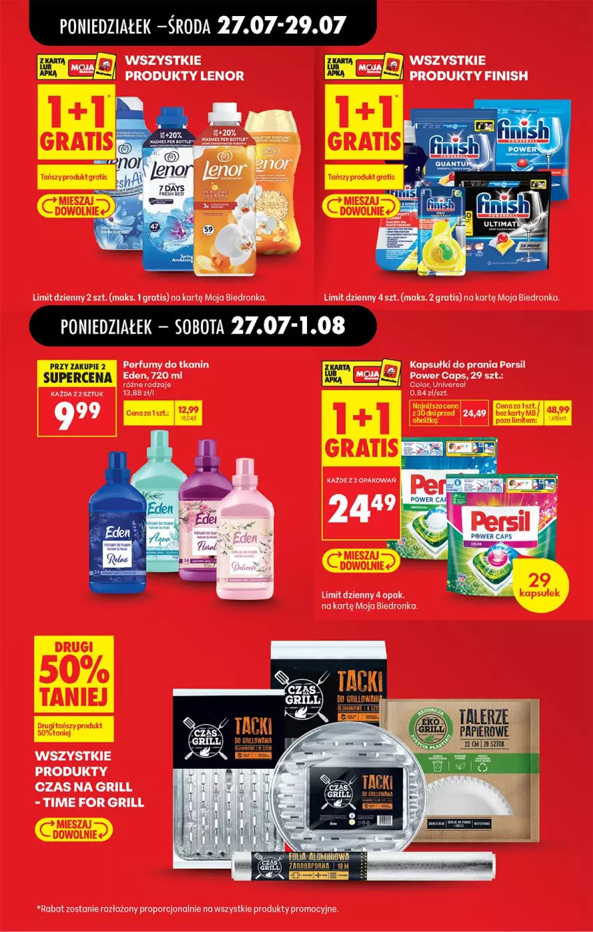 Gazetka promocyjna Biedronka - Od Poniedziałku - ważna 27.07 do 01.08.2026 - strona 19 - produkty: Fa, Gra, Grill, Kapsułki do prania, Lenor, Perfum, Persil, Por