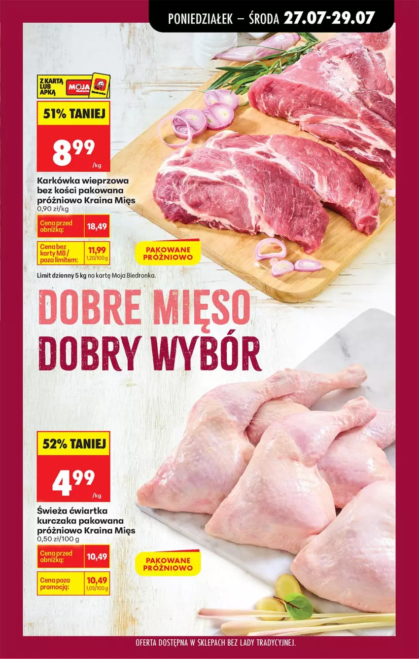 Gazetka promocyjna Biedronka - Od Poniedziałku - ważna 27.07 do 01.08.2026 - strona 33 - produkty: Karkówka wieprzowa, Kurczak