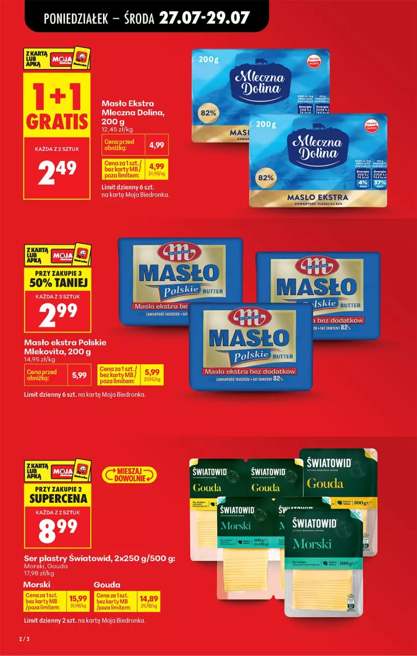 Gazetka promocyjna Biedronka - Od Poniedziałku - ważna 27.07 do 01.08.2026 - strona 4 - produkty: Gouda, Gra, Masło, Mleko, Mlekovita, Ser