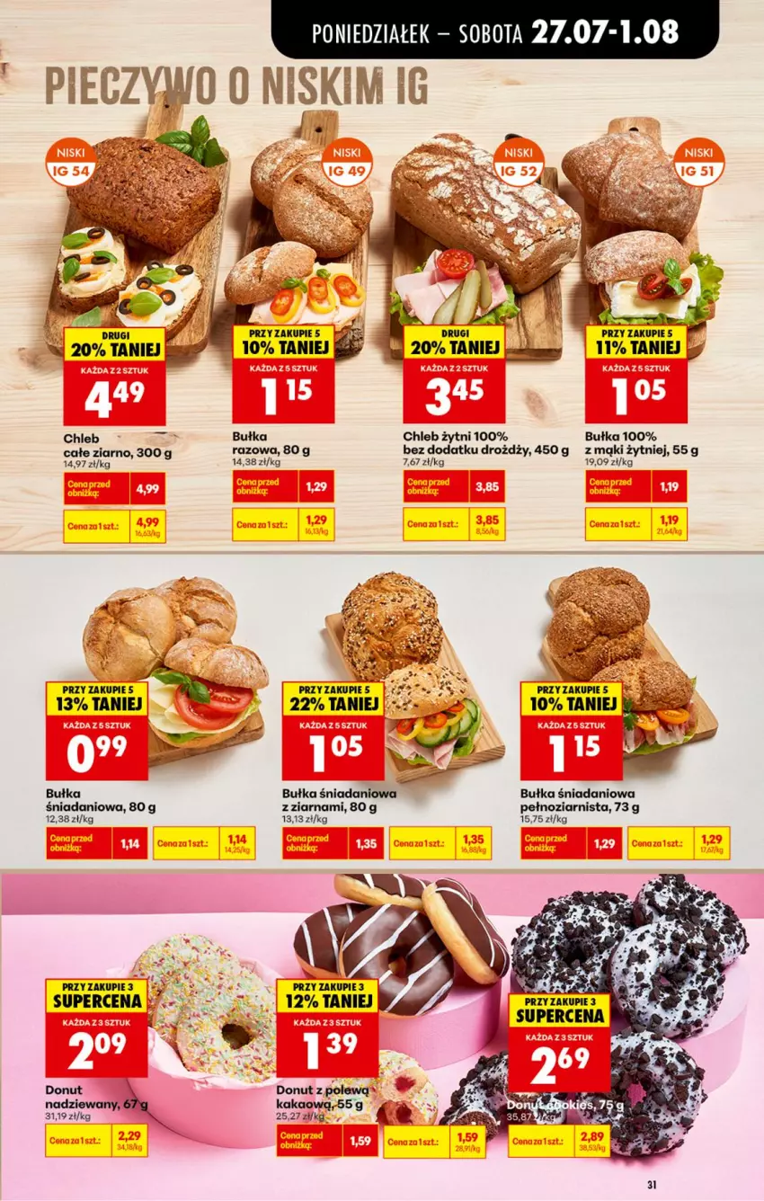 Gazetka promocyjna Biedronka - Od Poniedziałku - ważna 27.07 do 01.08.2026 - strona 43 - produkty: Bułka, Chleb, Danio, Donut, Kakao