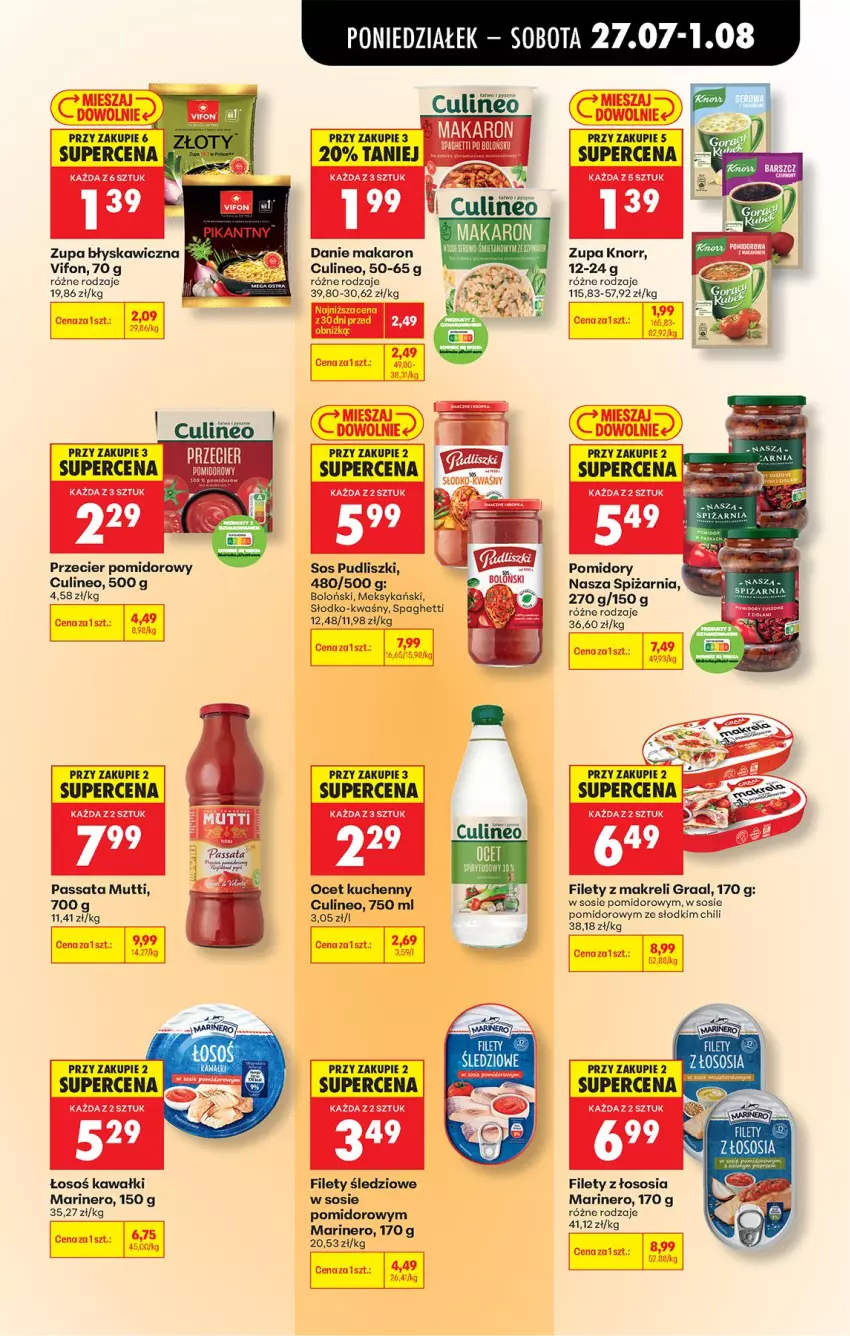 Gazetka promocyjna Biedronka - Od Poniedziałku - ważna 27.07 do 01.08.2026 - strona 61 - produkty: Gra, Graal, Kawa, Knorr, Makaron, Ocet, Pomidory, Pudliszki, Sos, Spaghetti, Zupa