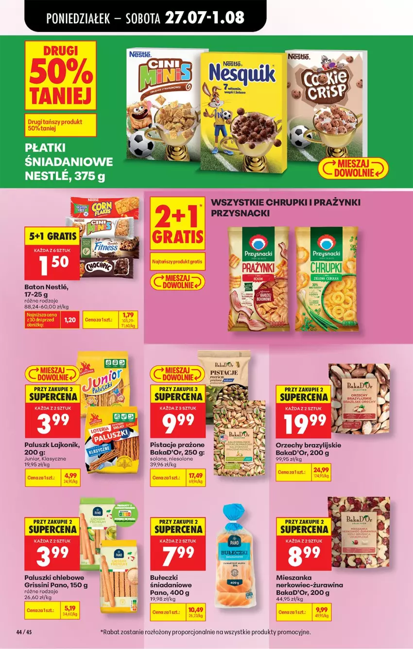 Gazetka promocyjna Biedronka - Od Poniedziałku - ważna 27.07 do 01.08.2026 - strona 64 - produkty: Baton, Bułeczki, Chleb, Chrupki, Danio, Fa, Gra, Grissini, Pistacje, Por, Przysnacki