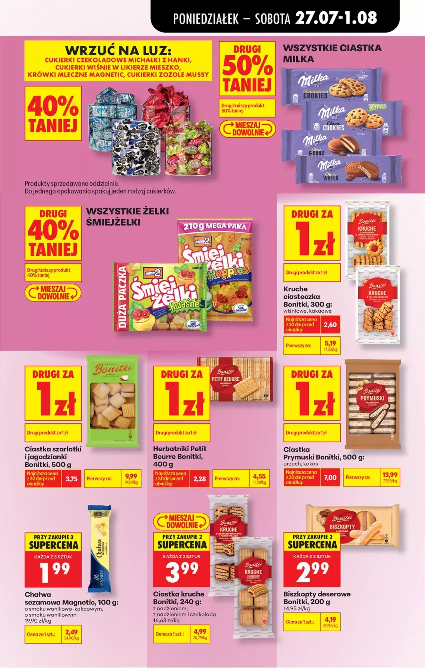 Gazetka promocyjna Biedronka - Od Poniedziałku - ważna 27.07 do 01.08.2026 - strona 69 - produkty: Biszkopty, Bonitki, Chałwa, Ciastka, Cukier, Deser, Fa, Herbatniki, Herbatniki Petit Beurre, Kakao, Kokos, Mus, Ser, Sezam