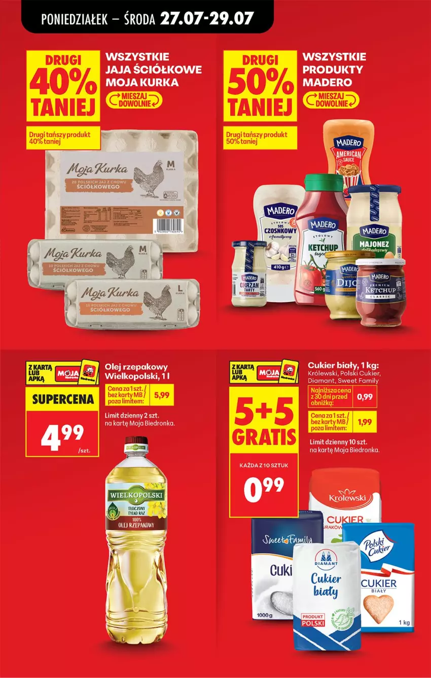 Gazetka promocyjna Biedronka - Od Poniedziałku - ważna 27.07 do 01.08.2026 - strona 7 - produkty: Cukier, Fa, Jaja, Królewski, Olej, Olej rzepakowy