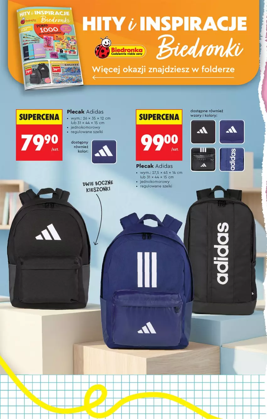 Gazetka promocyjna Biedronka - Od Poniedziałku - ważna 27.07 do 01.08.2026 - strona 90 - produkty: Adidas, Plecak
