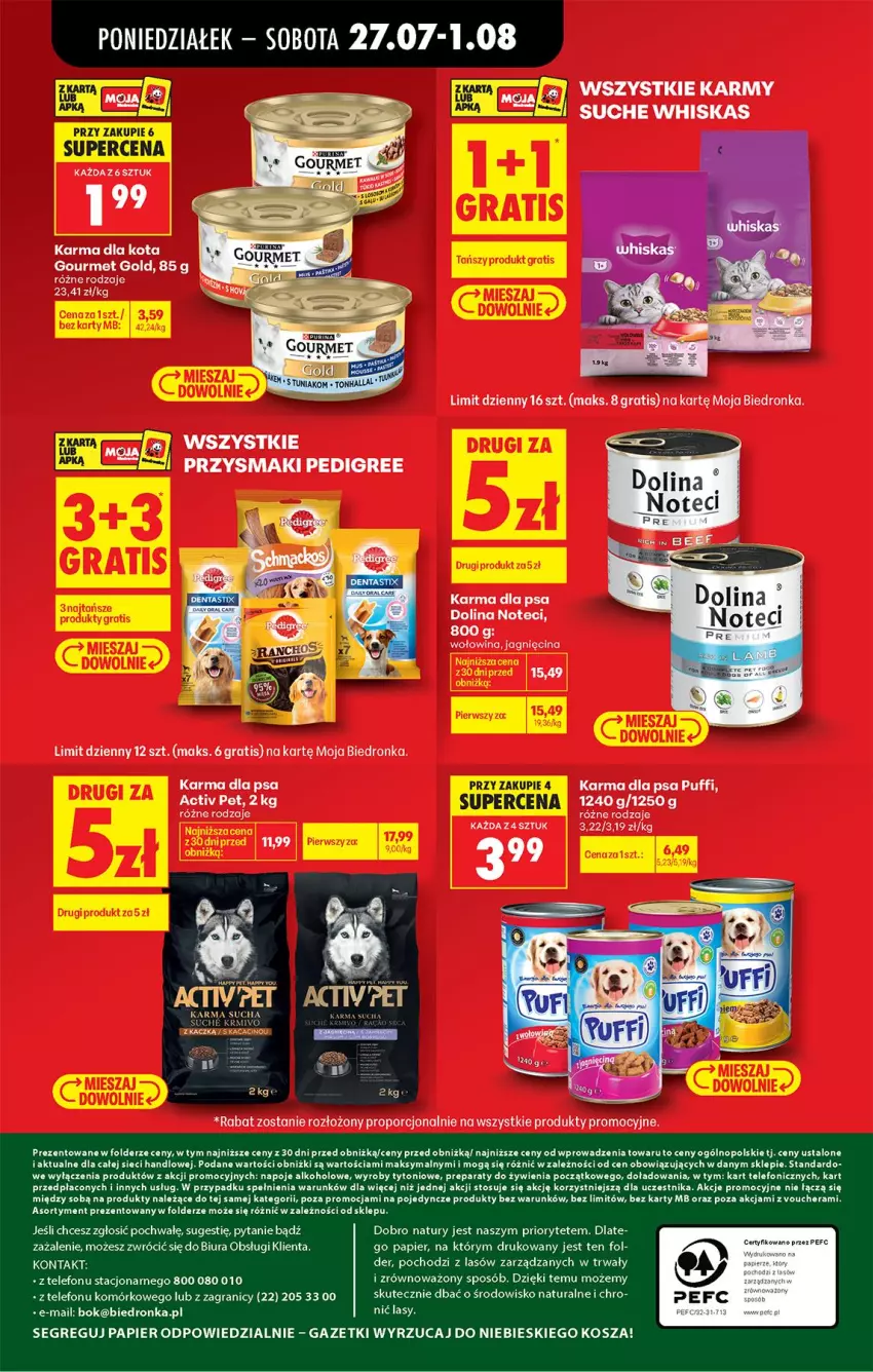 Gazetka promocyjna Biedronka - Od Poniedziałku - ważna 27.07 do 01.08.2026 - strona 93 - produkty: Gra, Pedigree, Por, Przysmaki, Puf, Whiskas, Wołowina