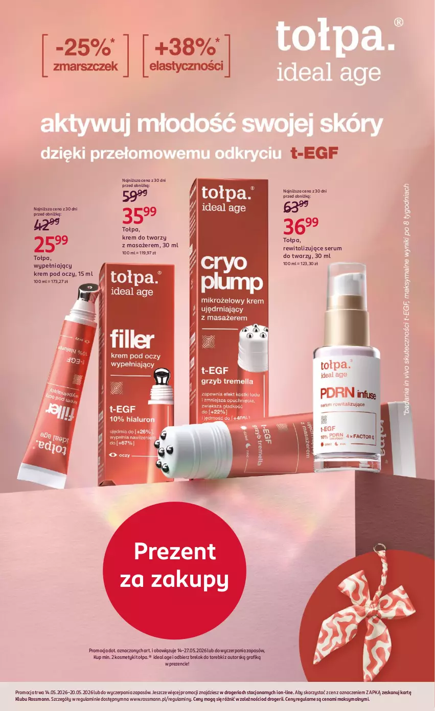 Gazetka promocyjna Rossmann - Gazetka promocyjna Rossmanna - ważna 14.05 do 20.05.2026 - strona 13 - produkty: Gra, Krem do twarzy, Krem pod oczy, Masażer, Rum, Ser, Serum, Serum do twarzy, Tołpa