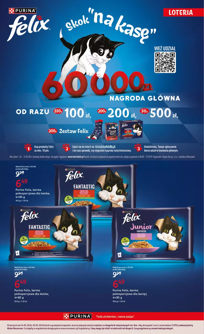 Gazetka promocyjna Rossmann - Gazetka promocyjna Rossmanna - ważna 14.05 do 20.05.2026 - strona 15 - produkty: Felix, Koc, Por, Pur, Purina