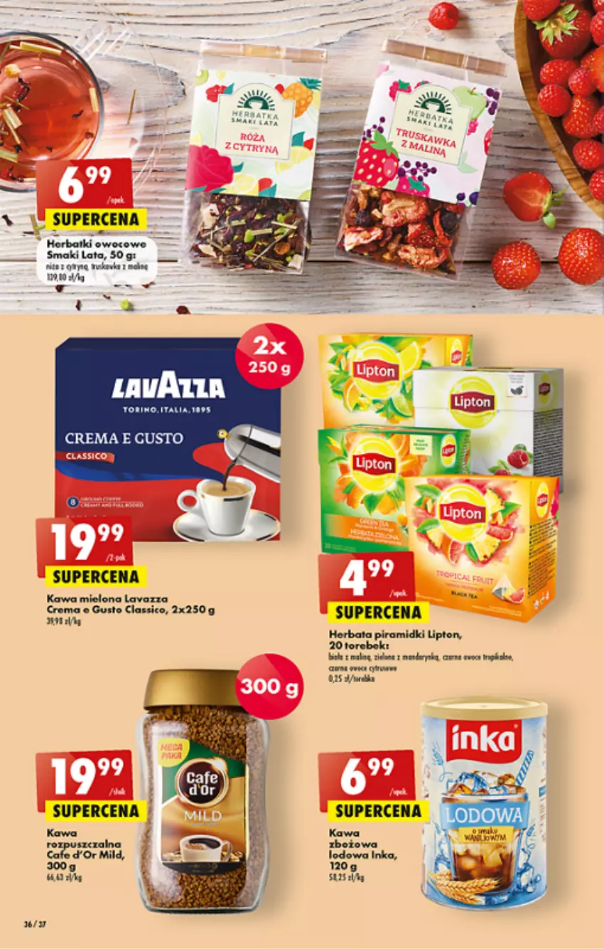 Gazetka promocyjna Biedronka - ważna 23.06 do 29.06.2022 - strona 36 - produkty: Herbata, Inka, Kaki, Kawa, LG, Lipton