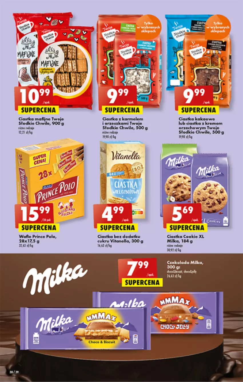 Gazetka promocyjna Biedronka - ważna 23.06 do 29.06.2022 - strona 38 - produkty: Ciastka, Czekolada, Fa, Milka, Wafle