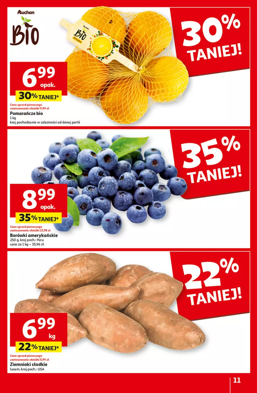 Gazetka promocyjna Auchan - Gazetka z MAŁĄ CENKĄ dźwigniesz więcej! Hipermarket Auchan - ważna 22.02 do 28.02.2024 - strona 11 - produkty: Pomarańcze, Ziemniaki