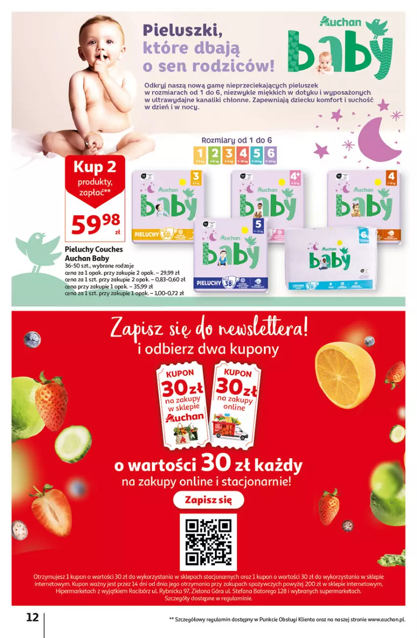 Gazetka promocyjna Auchan - Gazetka z MAŁĄ CENKĄ dźwigniesz więcej! Hipermarket Auchan - ważna 22.02 do 28.02.2024 - strona 12 - produkty: Fa, Pieluchy