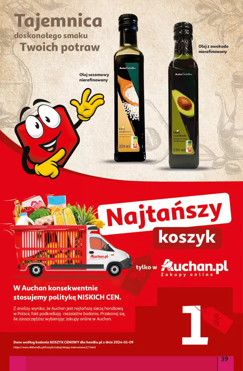 Gazetka promocyjna Auchan - Gazetka z MAŁĄ CENKĄ dźwigniesz więcej! Hipermarket Auchan - ważna 22.02 do 28.02.2024 - strona 39 - produkty: Olej, Olej sezamowy, Sezam