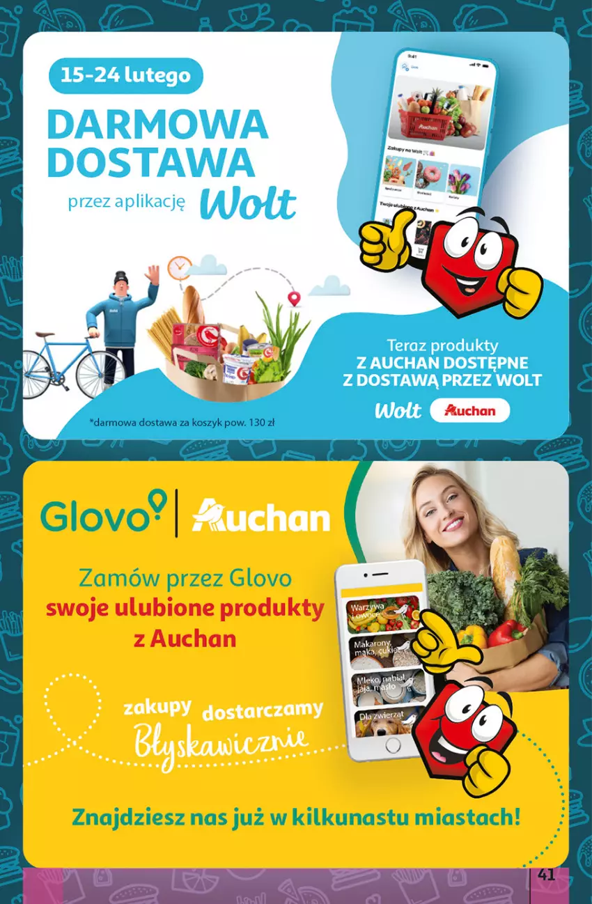 Gazetka promocyjna Auchan - Gazetka z MAŁĄ CENKĄ dźwigniesz więcej! Hipermarket Auchan - ważna 22.02 do 28.02.2024 - strona 41 - produkty: Kosz, LG