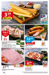 Gazetka promocyjna Auchan - Gazetka z MAŁĄ CENKĄ dźwigniesz więcej! Hipermarket Auchan - Gazetka - ważna od 28.02 do 28.02.2024 - strona 18 - produkty: Ser, Kiełbasa krakowska, Szynka konserwowa, Szynka, Boczek, Kiełbasa