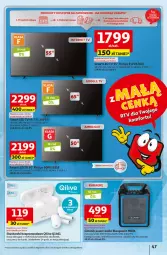 Gazetka promocyjna Auchan - Gazetka z MAŁĄ CENKĄ dźwigniesz więcej! Hipermarket Auchan - Gazetka - ważna od 28.02 do 28.02.2024 - strona 47 - produkty: LED TV, Por, Philips, Słuchawki, Głośnik, Mikrofon, Power audio, Kosz, Słuchawki bezprzewodowe, Akumulator