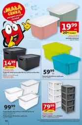 Gazetka promocyjna Auchan - Gazetka z MAŁĄ CENKĄ dźwigniesz więcej! Hipermarket Auchan - Gazetka - ważna od 28.02 do 28.02.2024 - strona 52 - produkty: Pojemnik, Regał, Pojemnik plastikowy