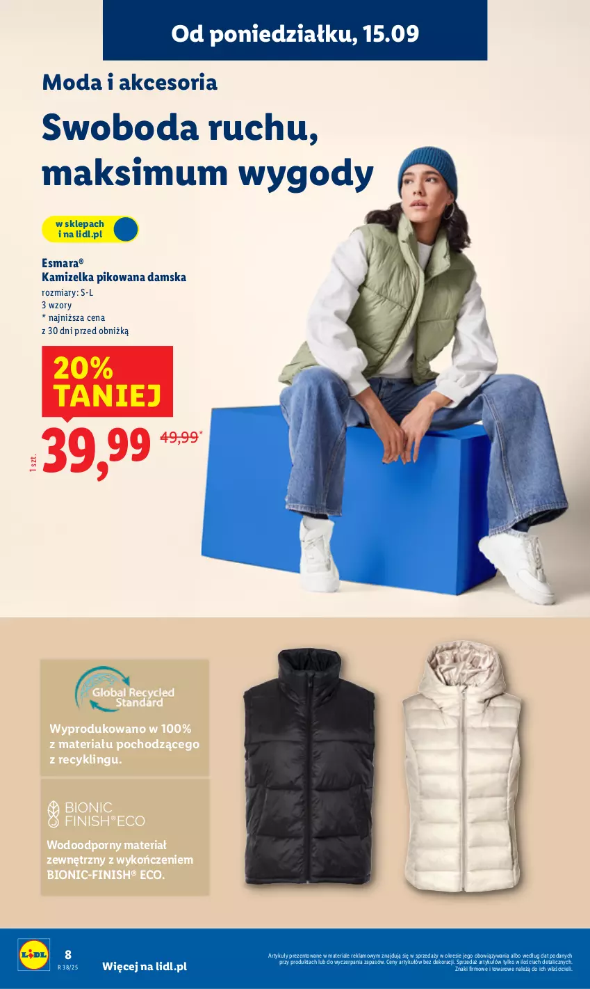 Gazetka promocyjna Lidl - GAZETKA - ważna 15.09 do 20.09.2025 - strona 10 - produkty: Finish, Kamizelka, Moda, Por