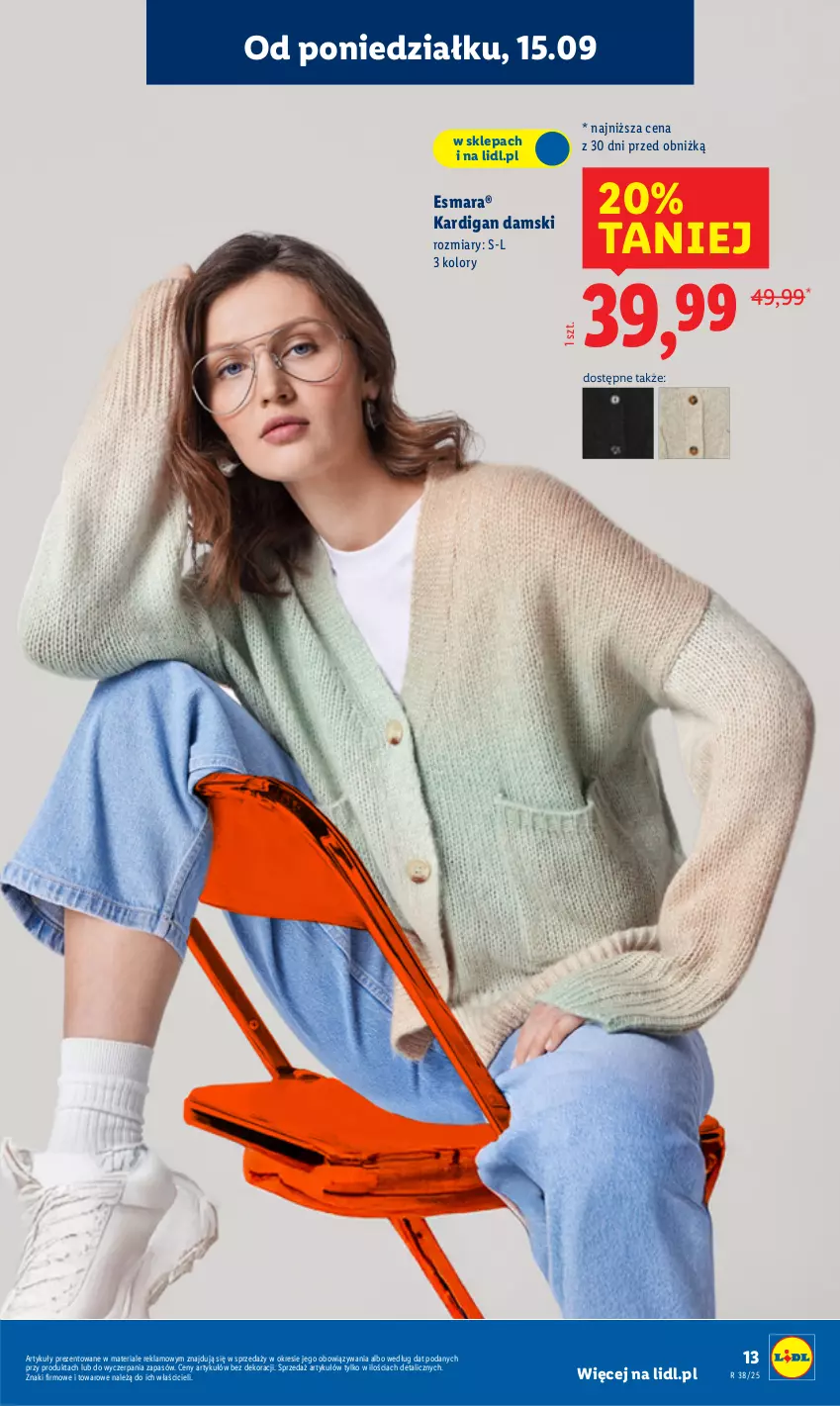 Gazetka promocyjna Lidl - GAZETKA - ważna 15.09 do 20.09.2025 - strona 15 - produkty: Kardigan
