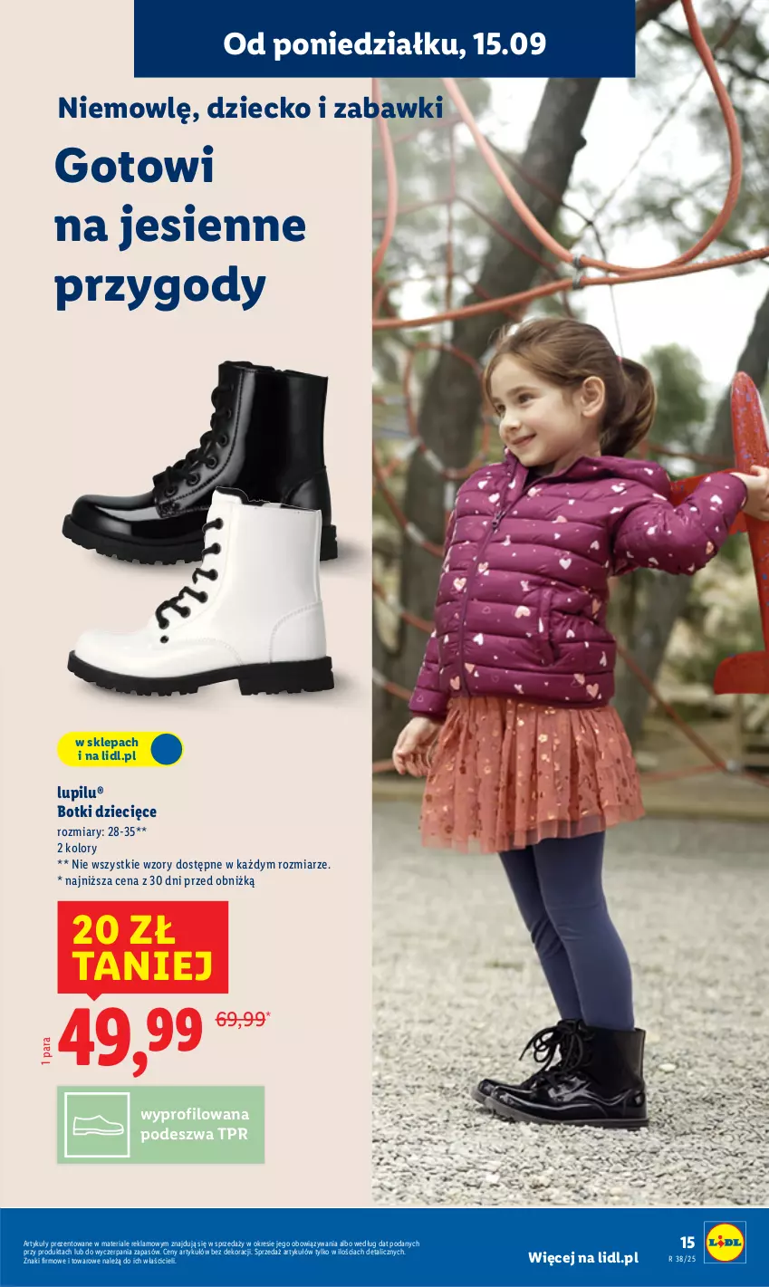 Gazetka promocyjna Lidl - GAZETKA - ważna 15.09 do 20.09.2025 - strona 17 - produkty: Botki, Dzieci