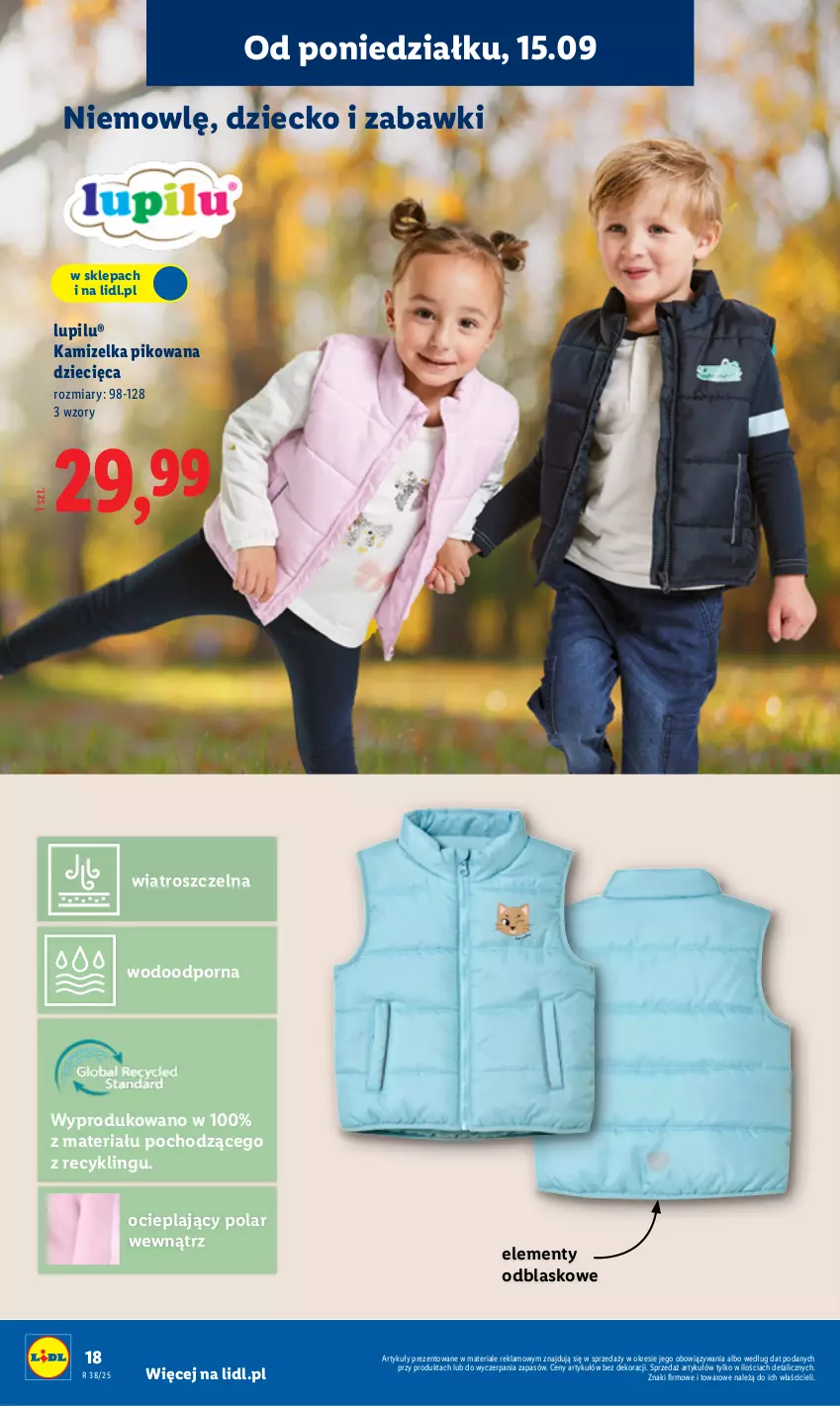 Gazetka promocyjna Lidl - GAZETKA - ważna 15.09 do 20.09.2025 - strona 20 - produkty: Dzieci, Kamizelka, Por