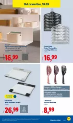 Gazetka promocyjna Lidl - GAZETKA - Gazetka - ważna od 20.09 do 20.09.2025 - strona 37 - produkty: Ivar, Waga łazienkowa, Wieszak, Szczotka, Szczotka do włosów, Pojemnik, LANA, Waga