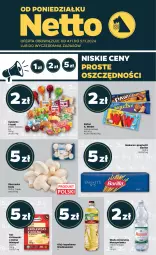 Gazetka promocyjna Netto - Od Poniedziałku - Gazetka - ważna od 09.11 do 09.11.2024 - strona 1 - produkty: Piec, Makaron, Ser, Mus, Cukier, Królewski, Pieczarka, Spaghetti, Muszynianka, Baton, Olej rzepakowy, E. Wedel, Cukierki, Barilla, Lizaki, Woda, Olej