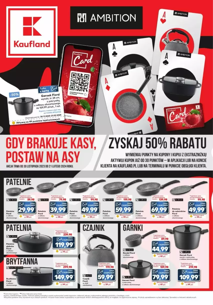 Gazetka promocyjna Kaufland - ważna 14.12 do 19.12.2023 - strona 1 - produkty: Czajnik, Fa, Garnek, Gra, Patelnia, Rondel, Sok, Top