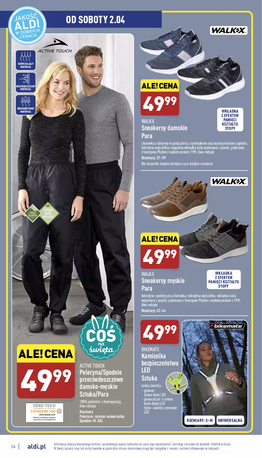 Gazetka promocyjna Aldi - Pełny katalog - ważna 28.03 do 02.04.2022 - strona 36 - produkty: Kamizelka, Piec, Por, Sneakersy, Spodnie, Top