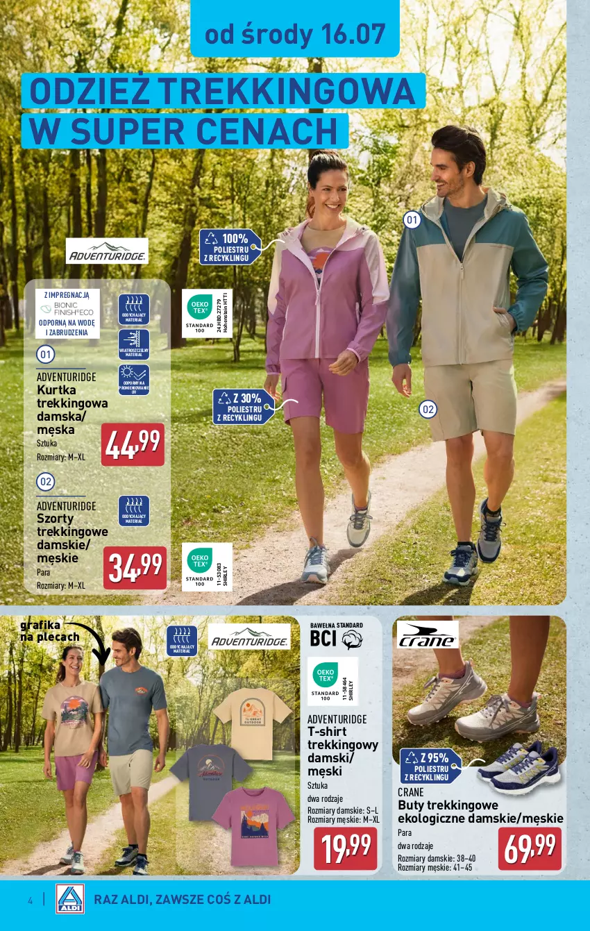 Gazetka promocyjna Aldi - Artykuły przemysłowe i tekstylia - ważna 16.07 do 19.07.2025 - strona 4 - produkty: Buty, Gra, Grafika, Kurtka, Por, Szorty, T-shirt