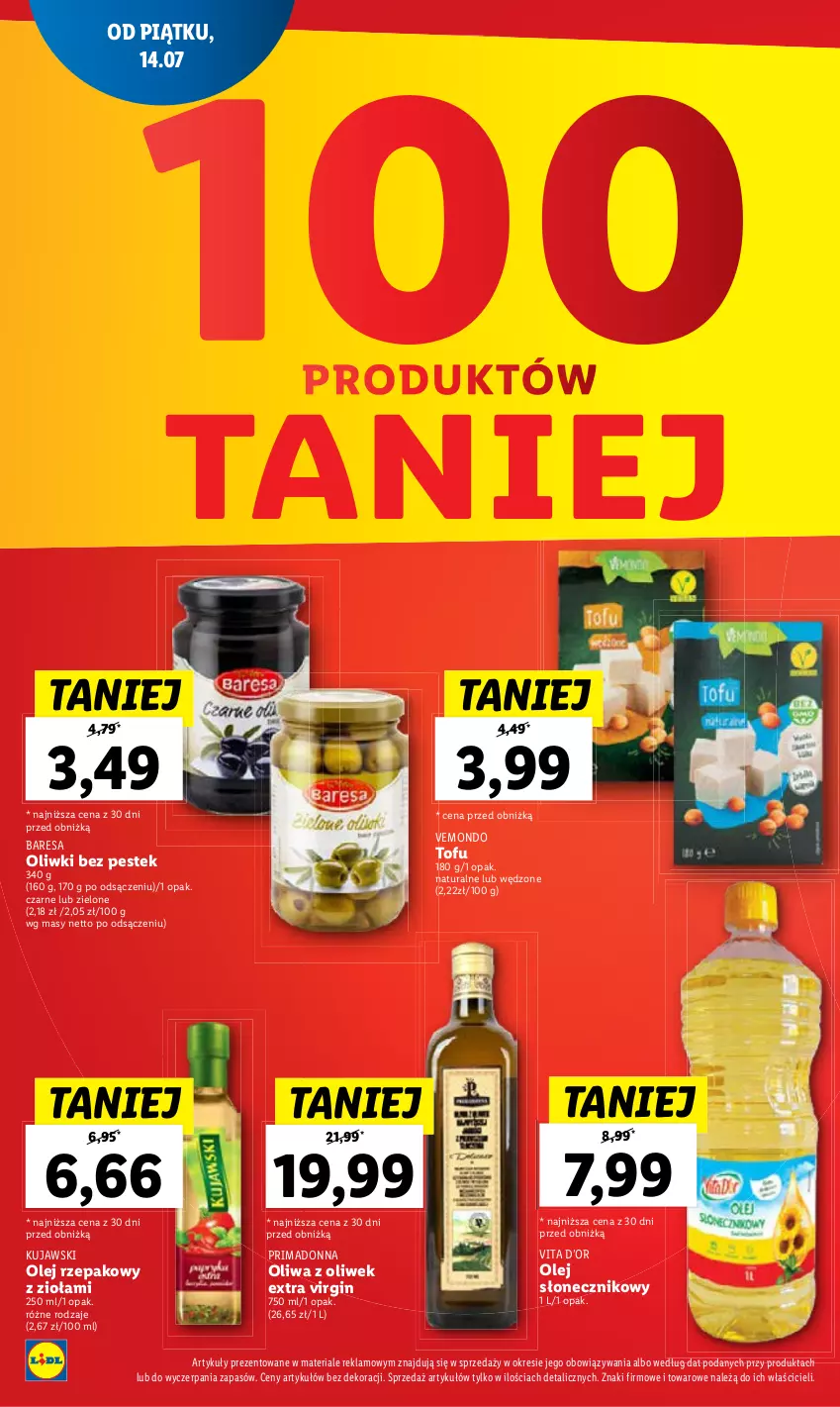 Gazetka promocyjna Lidl - GAZETKA - ważna 03.08 do 05.08.2023 - strona 38 - produkty: Gin, Olej, Olej rzepakowy, Oliwa, Oliwa z oliwek, Oliwki, Prima, Stek, Tofu