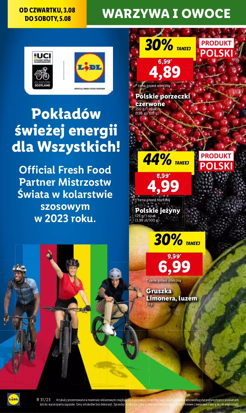 Gazetka promocyjna Lidl - GAZETKA - ważna 03.08 do 05.08.2023 - strona 50 - produkty: Jeżyny, Owoce, Por, Porzeczki czerwone, Warzywa, Warzywa i owoce