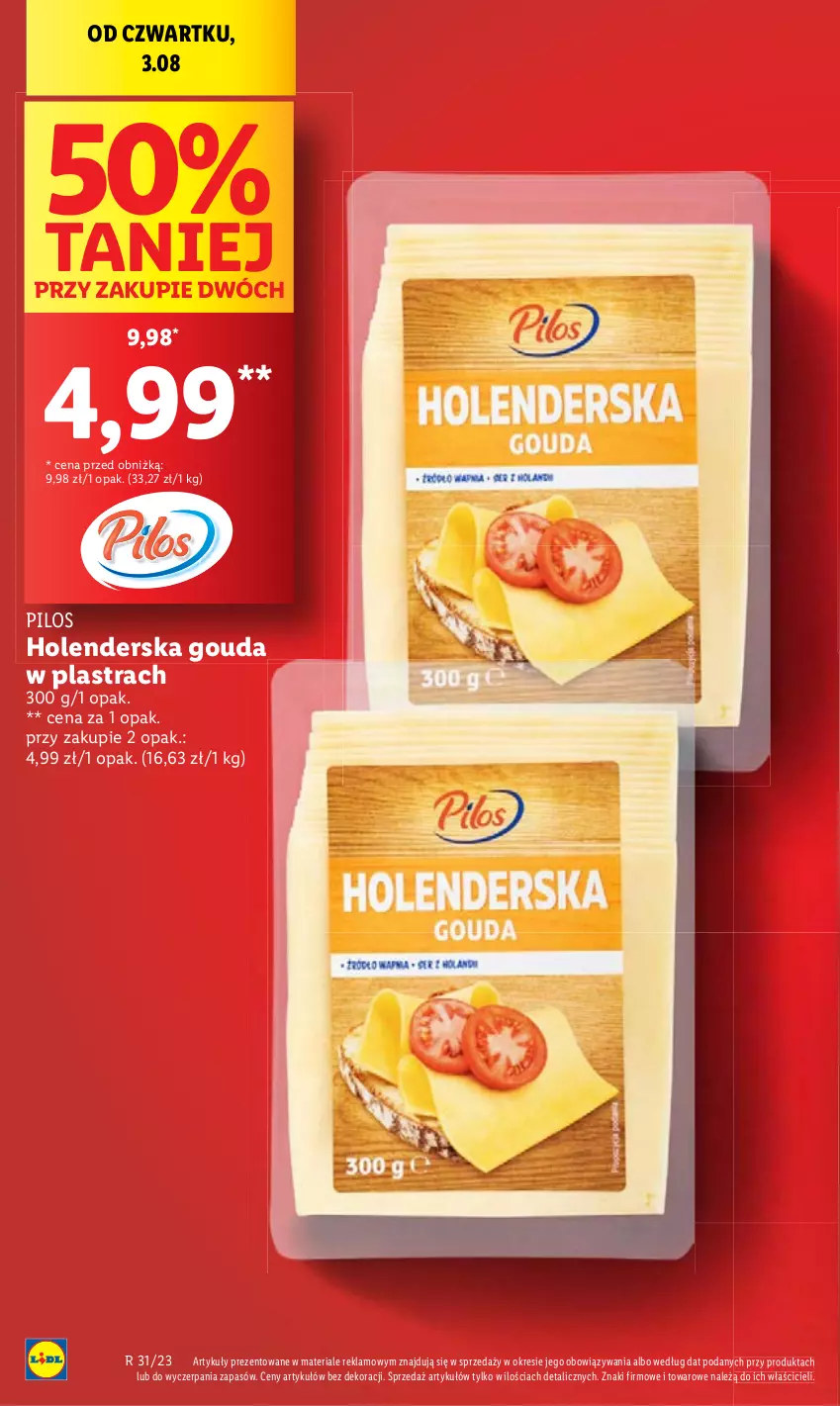 Gazetka promocyjna Lidl - GAZETKA - ważna 03.08 do 05.08.2023 - strona 8 - produkty: Gouda, Pilos