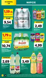 Gazetka promocyjna Lidl - GAZETKA - Gazetka - ważna od 05.08 do 05.08.2023 - strona 78 - produkty: Sok, Mus, Kaktus, Ananas, Napoje, Muszynianka, Napój gazowany, Tymbark, Fanta, Woda mineralna, Arbuz, Woda, Mango, Napój, Magnez, Fa