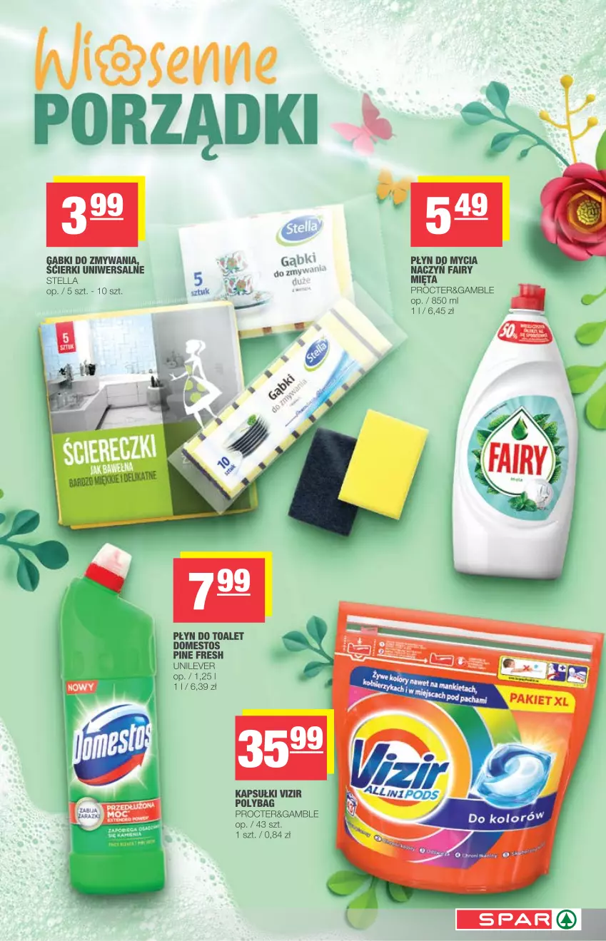 Gazetka promocyjna Spar - Spar - ważna 17.03 do 23.03.2021 - strona 7 - produkty: Domestos, Fa, Fairy, Mięta, Płyn do mycia, Por, Vizir