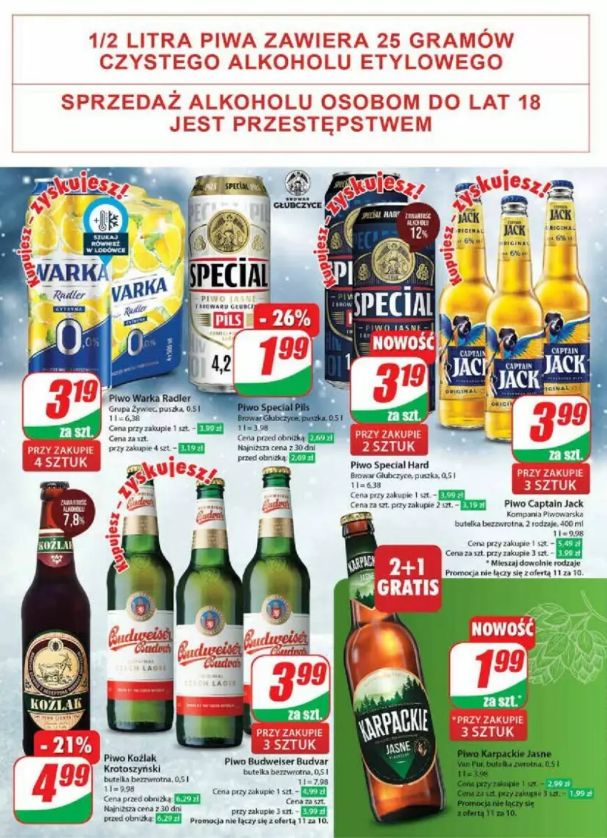 Gazetka promocyjna Dino - ważna 29.11 do 05.12.2023 - strona 13 - produkty: BIC, Captain Jack, Piwo, Ser