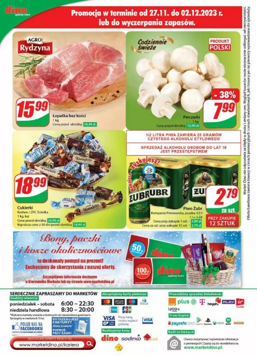 Gazetka promocyjna Dino - ważna 29.11 do 05.12.2023 - strona 21 - produkty: Cukier, Cukierki, Piwo, Tera