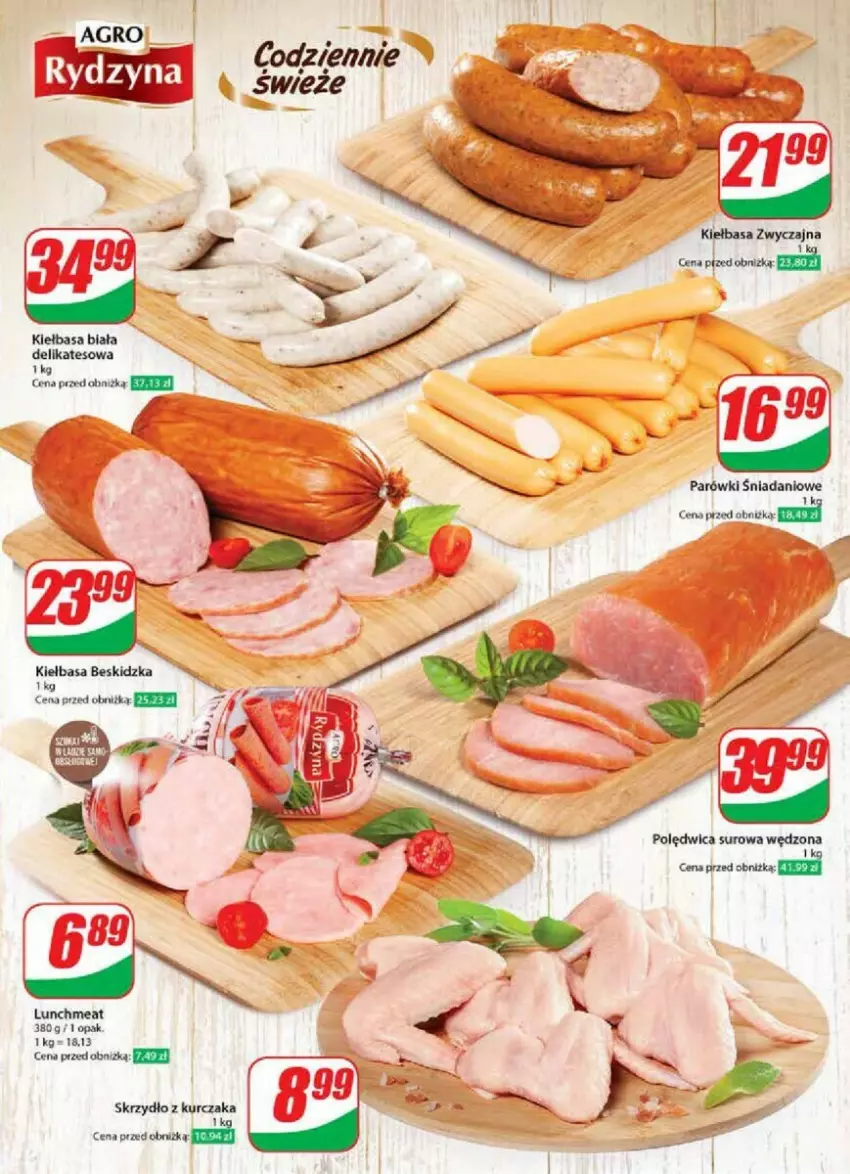 Gazetka promocyjna Dino - ważna 29.11 do 05.12.2023 - strona 5 - produkty: Danio, Kiełbasa, Kiełbasa biała, Kurczak, Parówki, Polędwica