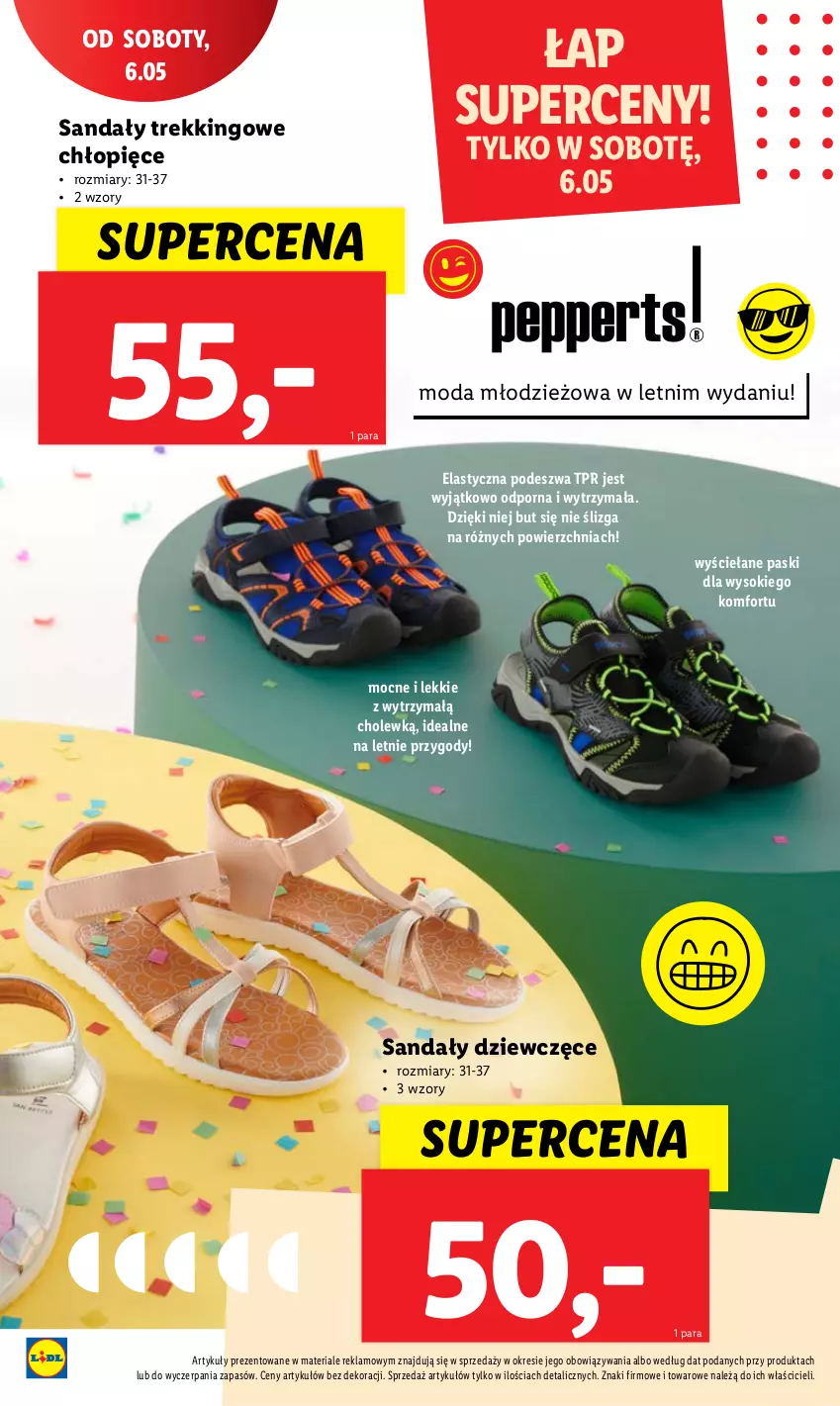 Gazetka promocyjna Lidl - GAZETKA - ważna 04.05 do 06.05.2023 - strona 46 - produkty: Moda, Por, Sandał, Sok