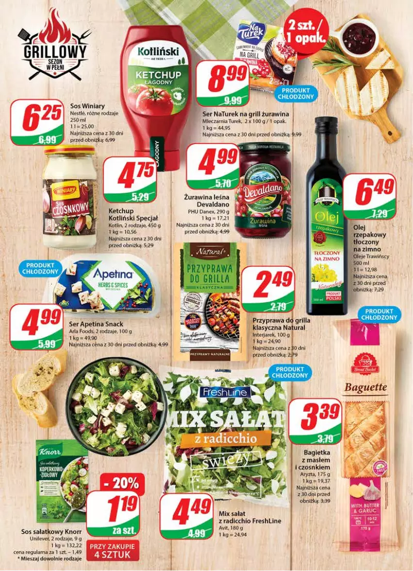 Gazetka promocyjna Dino - G25 - ważna 21.06 do 27.06.2023 - strona 10 - produkty: Bagietka, Grill, Ketchup, Knorr, Kotlin, NaTurek, Sałat, Ser, Sos, Winiary