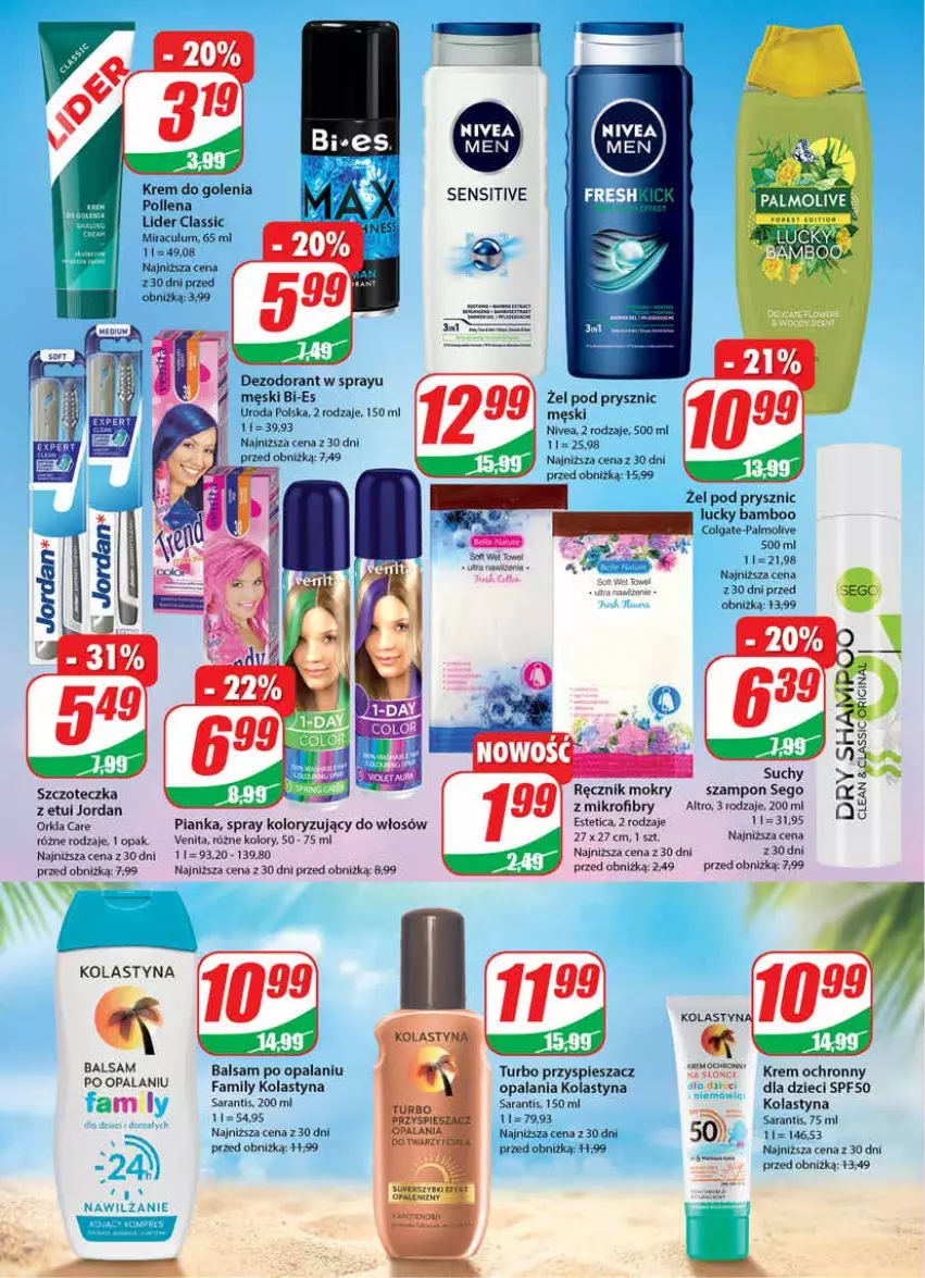 Gazetka promocyjna Dino - G25 - ważna 21.06 do 27.06.2023 - strona 26 - produkty: Colgate, Dezodorant, Dzieci, Fa, Krem do golenia, LG, Nivea, Palmolive, Ręcznik, Szampon, Szczoteczka, Wiko