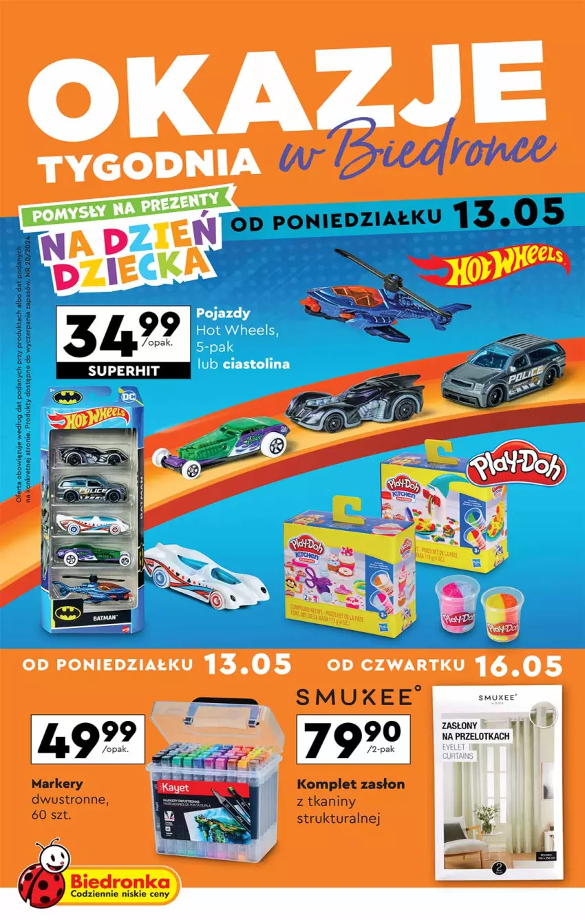 Gazetka promocyjna Biedronka - ważna 13.05 do 25.05.2024 - strona 1 - produkty: Hot Wheels, Marker