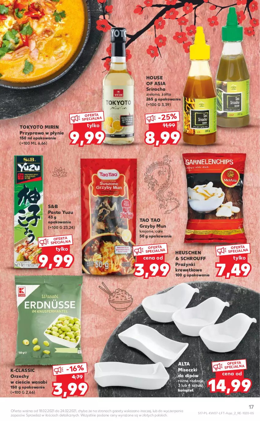 Gazetka promocyjna Kaufland - OFERTA TYGODNIA - ważna 18.02 do 24.02.2021 - strona 17 - produkty: Grzyby, Grzyby mun, House of Asia, Przyprawa w płynie, Wasa