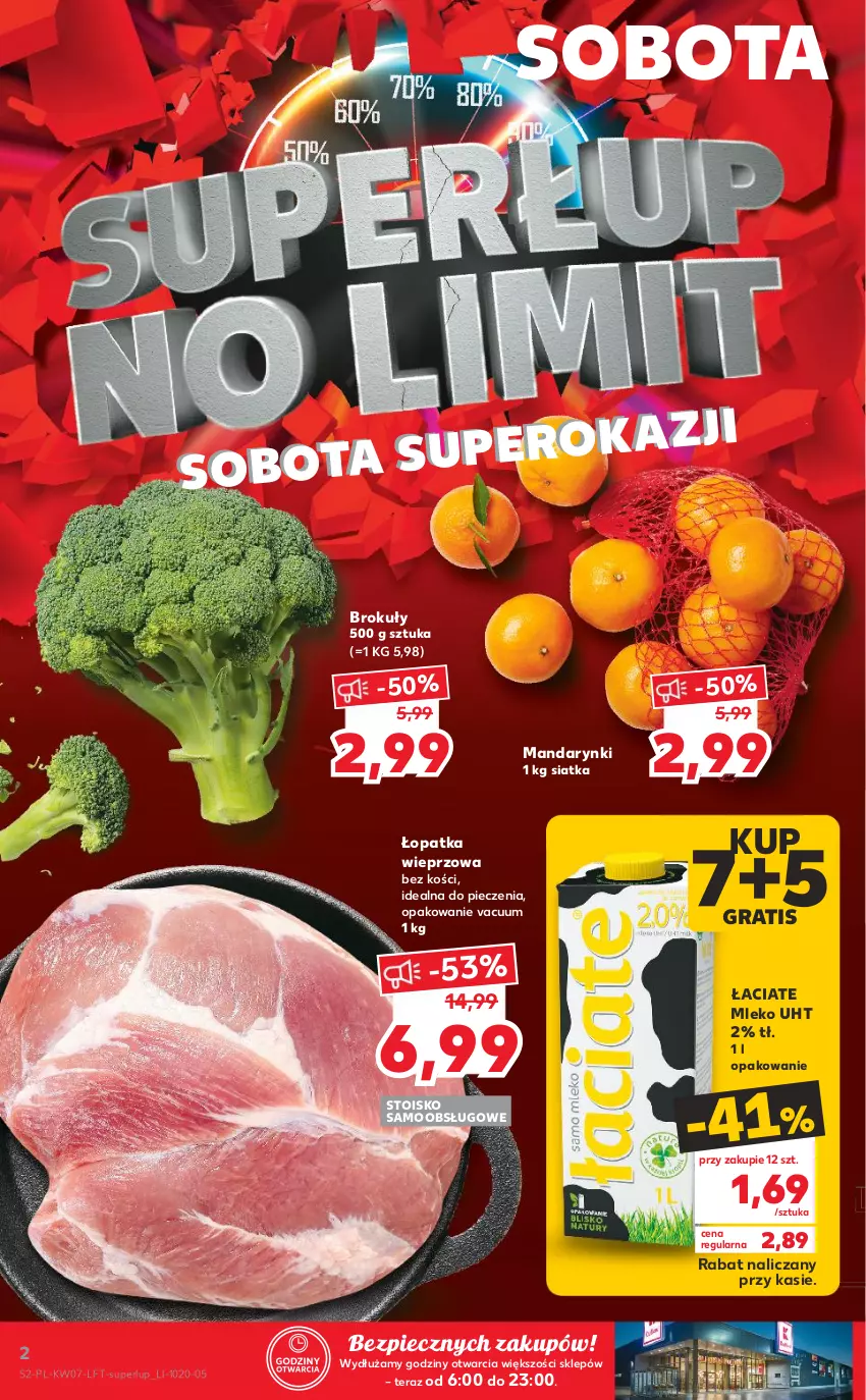 Gazetka promocyjna Kaufland - OFERTA TYGODNIA - ważna 18.02 do 24.02.2021 - strona 2 - produkty: Brokuły, Gra, Mandarynki, Mleko, Piec, Siatka, Tera