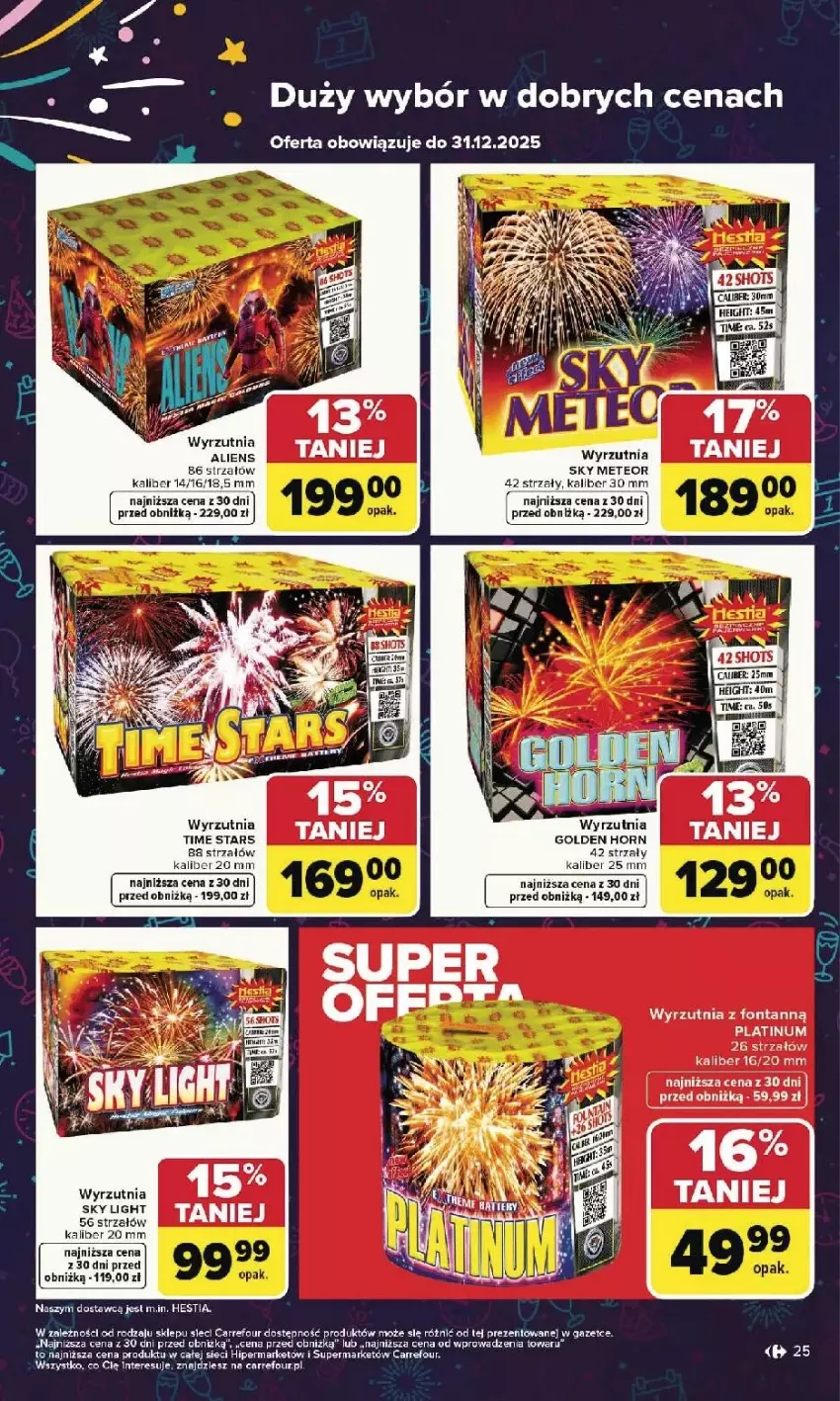 Gazetka promocyjna Carrefour - Gazetka Carrefour, Market od poniedziałku! - ważna 29.12.2025 do 03.01.2026 - strona 25 - produkty: Strzałów, Wyrzutnia