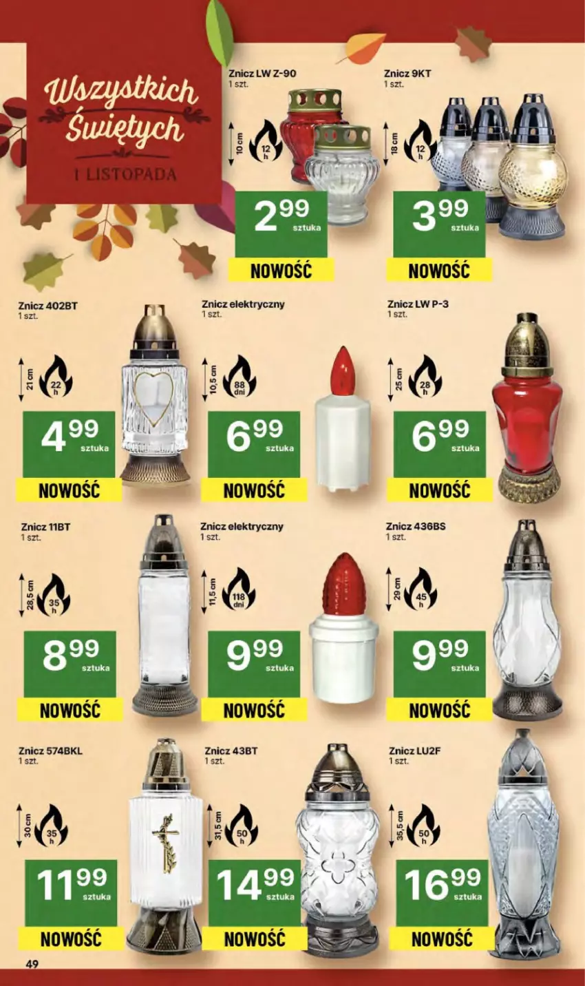 Gazetka promocyjna Delikatesy Centrum - Franczyza DC38 Czwartek - ważna 18.09 do 24.09.2025 - strona 49 - produkty: Znicz